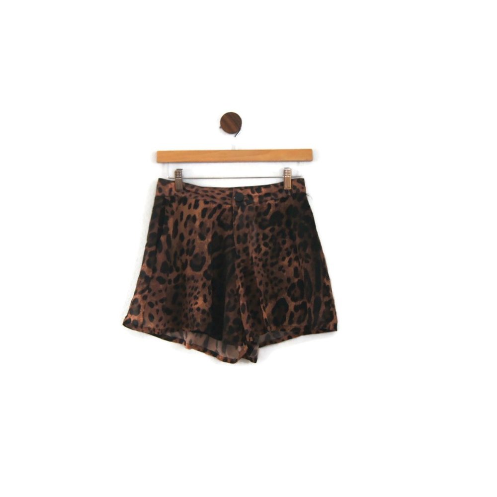 See Go Women's Animal Print Shorts Brown Size Small
